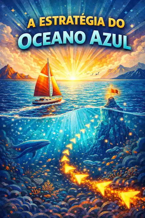 Capa do livro A Estratégia do Oceano Azul, de W. Chan Kim e Renée Mauborgne