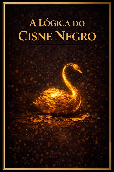Capa do livro A Lógica do Cisne Negro: O Impacto do Altamente Improvável, de Nassim Taleb