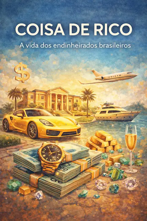 Capa do livro Coisa de Rico: A Vida dos Endinheirados Brasileiros, de Michel Alcoforado