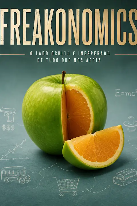 Capa do livro Freakonomics: O Lado Oculto e Inesperado de Tudo que nos Afeta, de Steven Levitt e Stephen Dubner